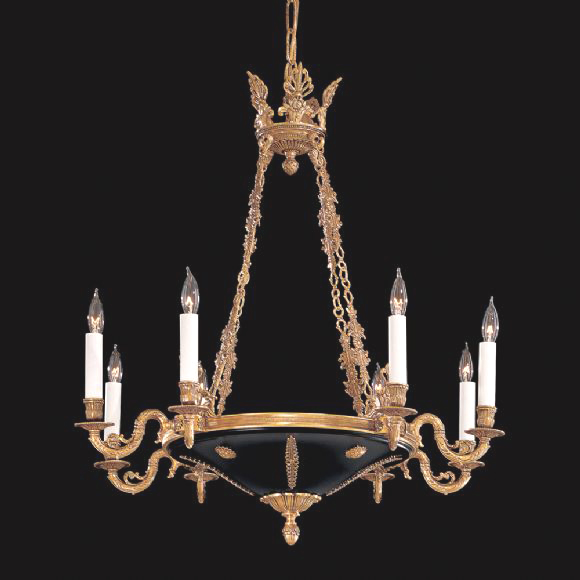 C176-N850209 By Metro Lighting-Doré Gold Finish CHANDELIERS