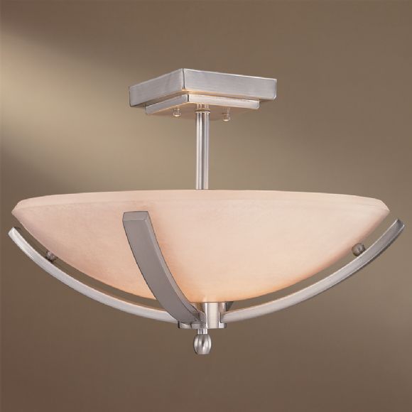 C177-1184-84 By Minka Lighting-Brushed Nickel Finish Semi Flush