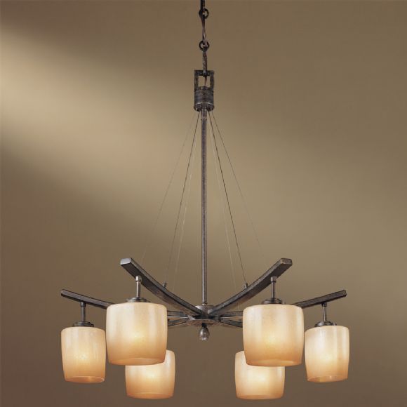 C177-1186-357 By Minka Lighting-Iron Oxide Finish Chandelier