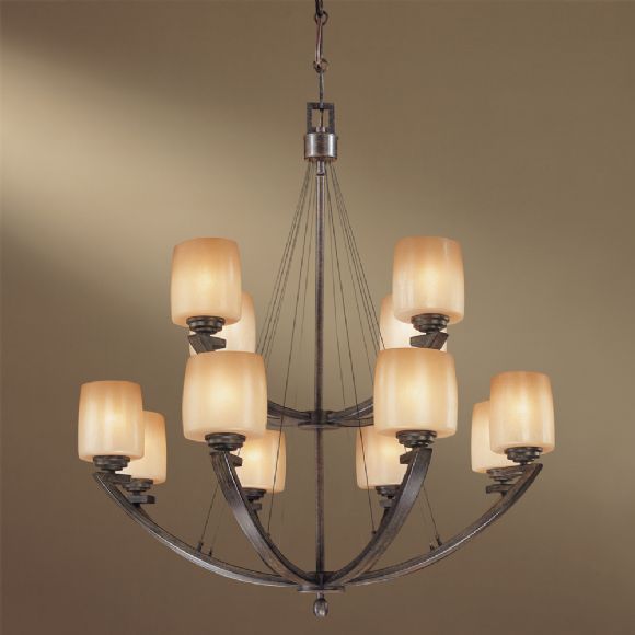 C177-1198-357 By Minka Lighting-Iron Oxide Finish Chandelier