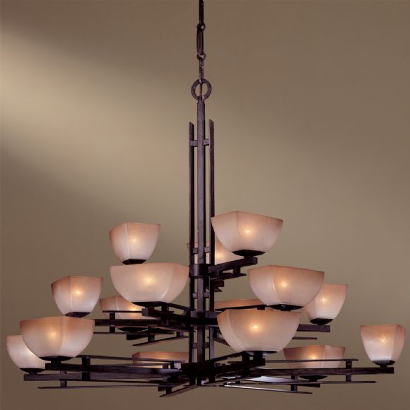 C177-1278-357 By Minka Lighting-Iron Oxide Finish Chandelier