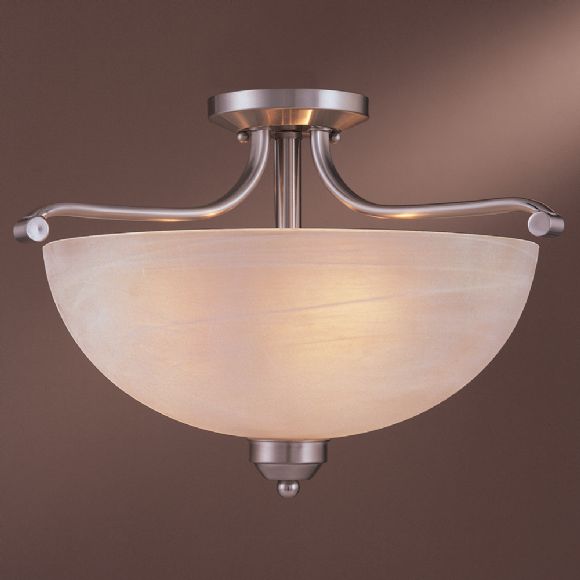 C177-1424-84-PL By Minka Lighting-Brushed Nickel Finish Semi Flush