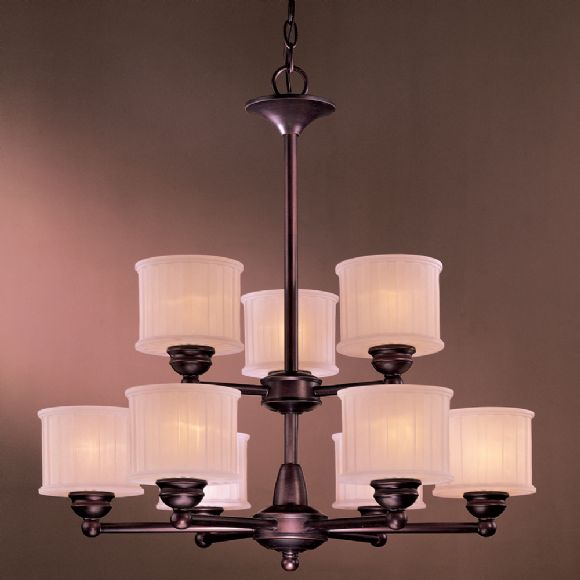 C177-1739-167 By Minka Lighting-Lathan Bronze Finish Chandelier