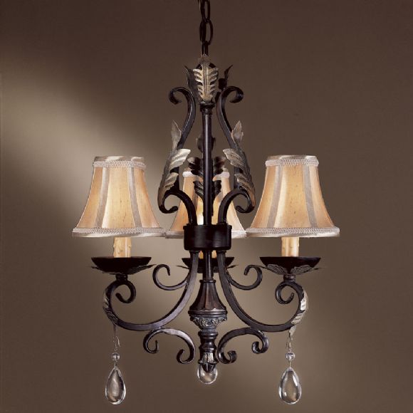 C177-1773-301 By Minka Lighting-Castlewood Walnut With Silver Highlights Finish Mini Chandelier