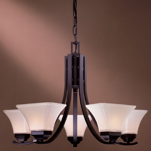 C177-1815-66 By Minka Lighting-Black Finish Chandelier