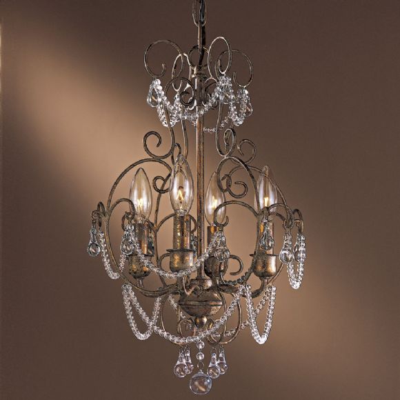 C177-3129-479 By Minka Lighting-Regency Gilded Gold Finish Mini Chandelier
