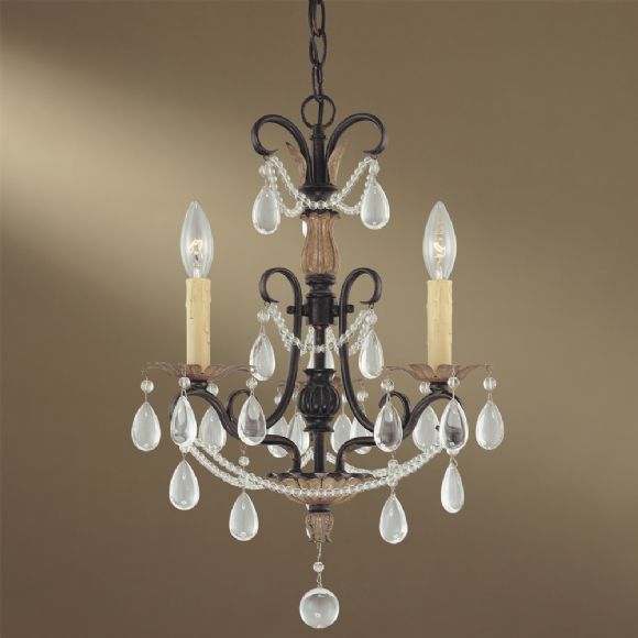 C177-3133-209 By Minka Lighting-Distressed Bronze Finish Mini Chandelier