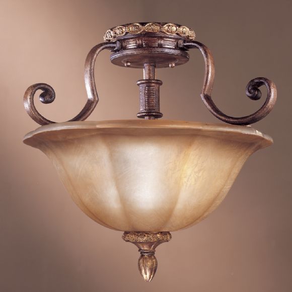 C177-6357-177 By Minka Lighting-Illuminati Bronze Finish Semi Flush