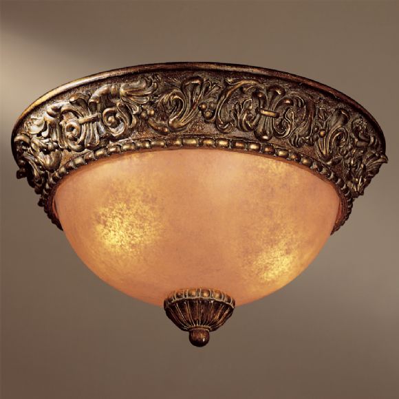 C177-958-126 By Minka Lighting-Belcaro Walnut Finish Flush Mount