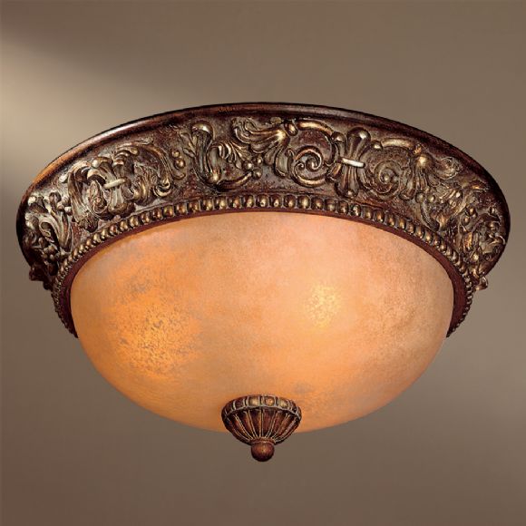 C177-959-126 By Minka Lighting-Belcaro Walnut Finish Flush Mount