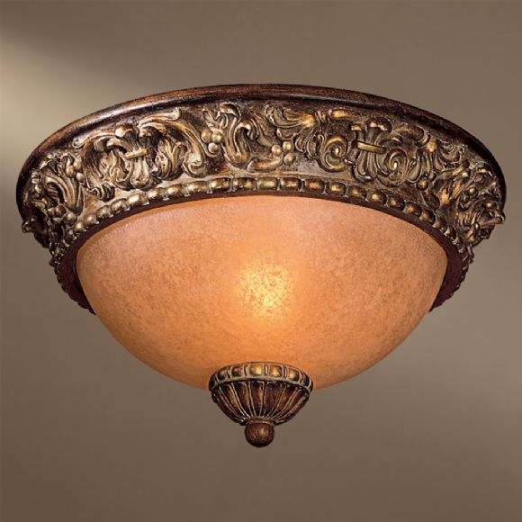C177-960-126 By Minka Lighting-Belcaro Walnut Finish Flush Mount