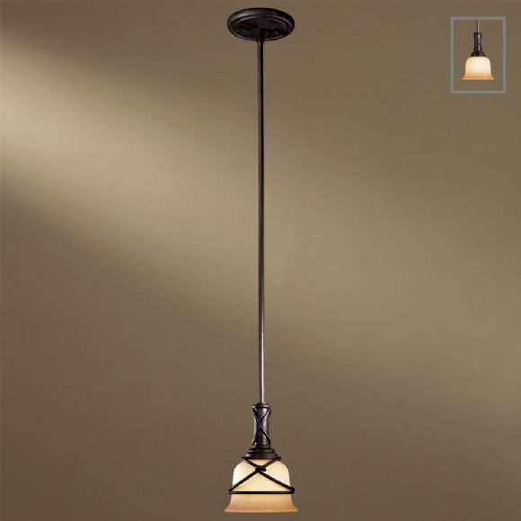 C177-977-1-138 By Minka Lighting-Aspen Bronze Finish Mini Pendant