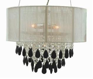 C182-1552/4+1-00943-White By Creative Creations-Rovello Collection White Finish 5 Light Crystal Chandelier with multi Crystals, White Shade
