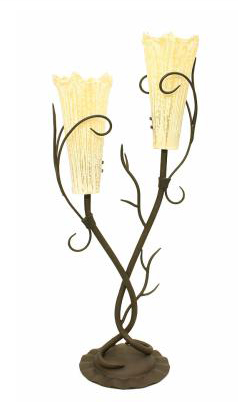 C182-A111-2TW-1-00057 By Creative Creations-Artdeco Nyree Collection Nyree Double Table Lamp with Glass