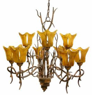 C182-A125-9C-1-00444 By Creative Creations-Shant Collection Shant Nine Leg Chandelier