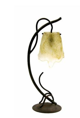 C182-A154-1T-1-00054 By Creative Creations-Sevan Collection Sevan Single Table Lamp w/ Glass Shade