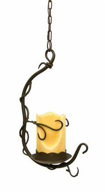 C182-A201-1PB-1-00441 By Creative Creations-Andranik Collection Single Chandelier with Large Stone Shade