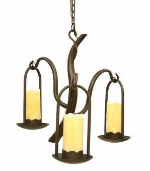 C182-A201-3C-1-00962 By Creative Creations-Andranik Collection Three Leg Chandelier with Stone Shade
