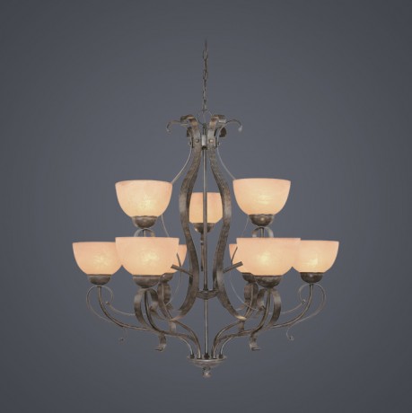C186-14429-BST By Jeremiah Lighting-Brookfield Collection Brownstone Finish 9 Lt Chandelier-Bst 