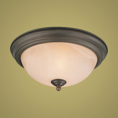 C186-20011-OB By Jeremiah Lighting- Old Bronze Finish 1 Lt Flushmount 11-Ob 