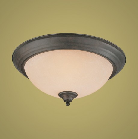 C186-20015-FM By Jeremiah Lighting- Forged Metal Finish 3 Lt Flushmount 15-Fm 