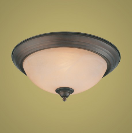 C186-20015-OB By Jeremiah Lighting- Old Bronze Finish 3 Lt Flushmount 15-Ob 