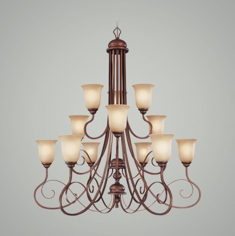 C186-21712-AGT By Jeremiah Lighting-Preston Place Collection Augustine Finish 12 Lt Chandelier 