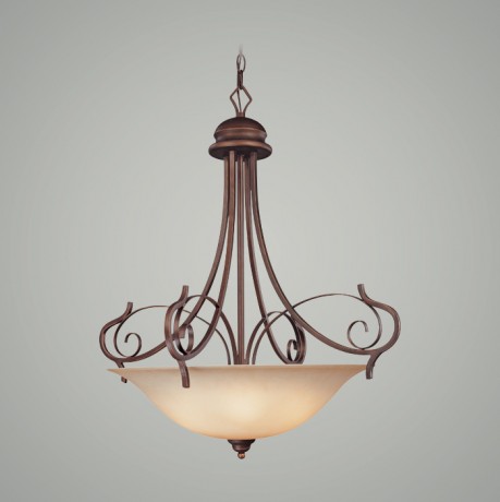 C186-21735-AGT By Jeremiah Lighting-Preston Place Collection Augustine Finish 5 Lt Inv Pendant 