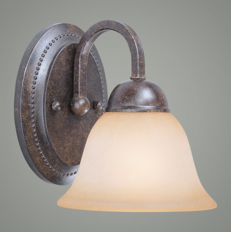 C186-22001-FM By Jeremiah Lighting-Sheridan Collection Forged Metal Finish 1 Lt Vanity 