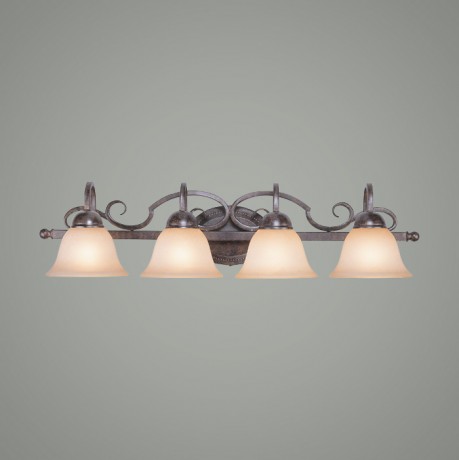 C186-22004-FM By Jeremiah Lighting-Sheridan Collection Forged Metal Finish 4 Lt Vanity 