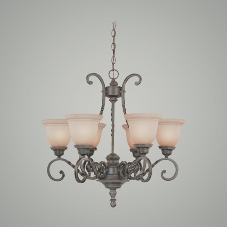 C186-22426-ET By Jeremiah Lighting-Sutherland Collection English Toffee Finish 6 Lt Chandelier 
