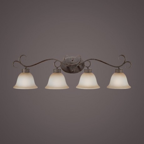 C186-23604-BA By Jeremiah Lighting-Brookshire Manor Collection Burnished Armor Finish 4 Lt Vanity 