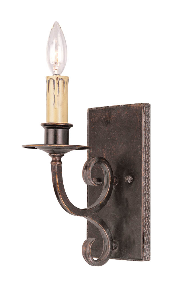 C186-23621-BA By Jeremiah Lighting-Brookshire Manor Collection Burnished Armor Finish 1 Lt Wall 