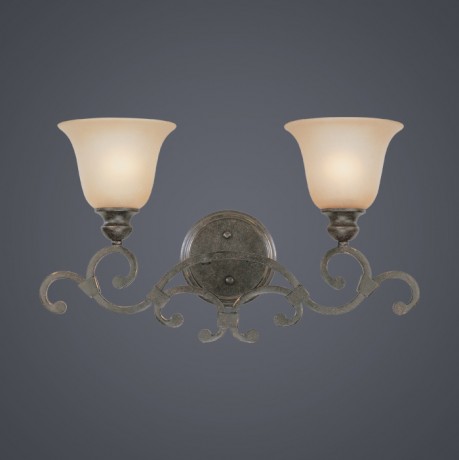 C186-24102-ET By Jeremiah Lighting-Old Burlington Collection English Toffee Finish 2 Lt Vanity 