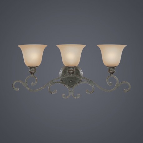 C186-24103-ET By Jeremiah Lighting-Old Burlington Collection English Toffee Finish 3 Lt Vanity 