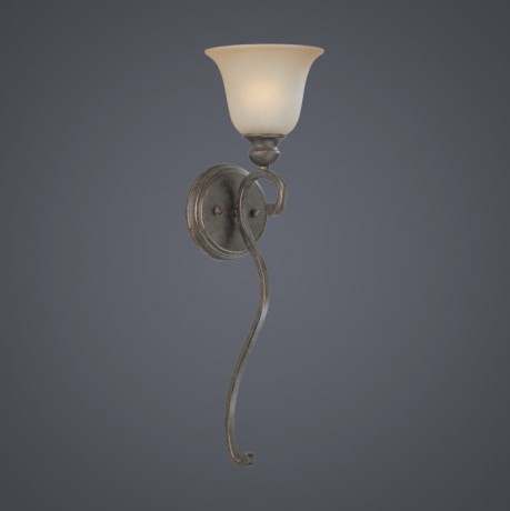 C186-24121-ET By Jeremiah Lighting-Old Burlington Collection English Toffee Finish 1 Lt Wall Sconce 
