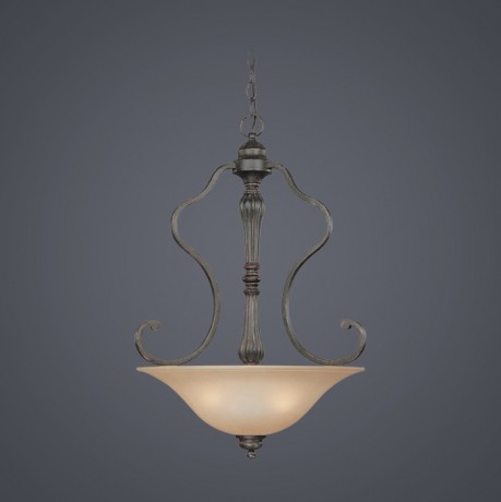 C186-24123-ET By Jeremiah Lighting-Old Burlington Collection English Toffee Finish 3 Pendant 