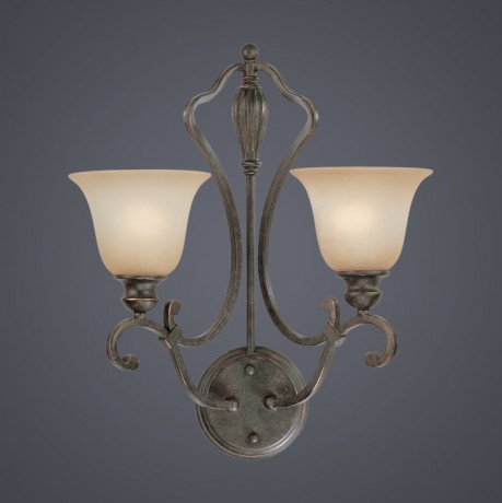 C186-24132-ET By Jeremiah Lighting-Old Burlington Collection English Toffee Finish 2 Lt Sconce 