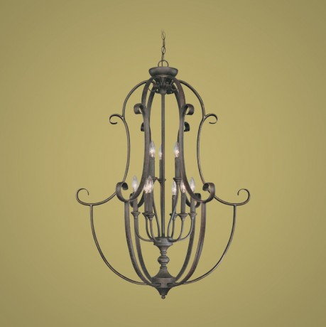 C186-24239-MB By Jeremiah Lighting-Barret Place Collection Mocha Bronze Finish 9 Lt Foyer 