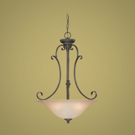 C186-24243-MB By Jeremiah Lighting-Barret Place Collection Mocha Bronze Finish 3 Lt Inv Pendant 