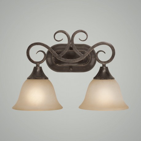 C186-24902-BA By Jeremiah Lighting-Torrey Collection Burnished Armor Finish 2 Lt Vanity 