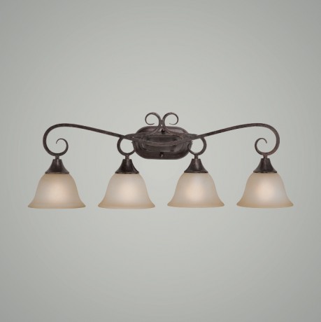 C186-24904-BA By Jeremiah Lighting-Torrey Collection Burnished Armor Finish 4 Lt Vanity 