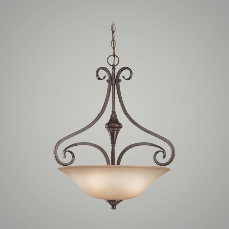 C186-24923-BA By Jeremiah Lighting-Torrey Collection Burnished Armor Finish 3 Lt Pendant 