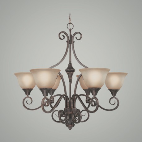 C186-24926-BA By Jeremiah Lighting-Torrey Collection Burnished Armor Finish 6 Lt Chandelier 