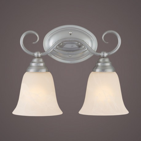 C186-25002-SN By Jeremiah Lighting-Cordova Collection Satin Nickel Finish 2 Lt Vanity Sn 