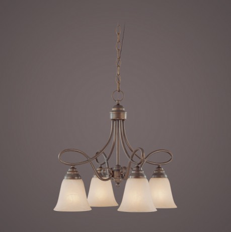 C186-25024-OB By Jeremiah Lighting-Cordova Collection Old Bronze Finish 4 Lt Chandelier Ob 