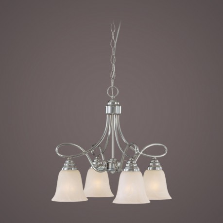 C186-25024-SN By Jeremiah Lighting-Cordova Collection Satin Nickel Finish 4 Lt Chandelier Sn 