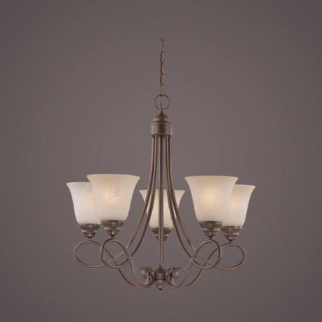C186-25025-OB By Jeremiah Lighting-Cordova Collection Old Bronze Finish 5 Lt Chandelier Ob 
