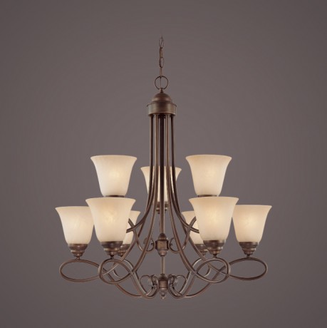 C186-25029-OB By Jeremiah Lighting-Cordova Collection Old Bronze Finish 9 Lt Chandelier Ob 