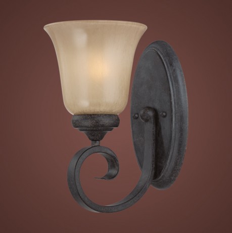 C186-25101-ET By Jeremiah Lighting-Stanton Collection English Toffee Finish 1 Lt Vanity 